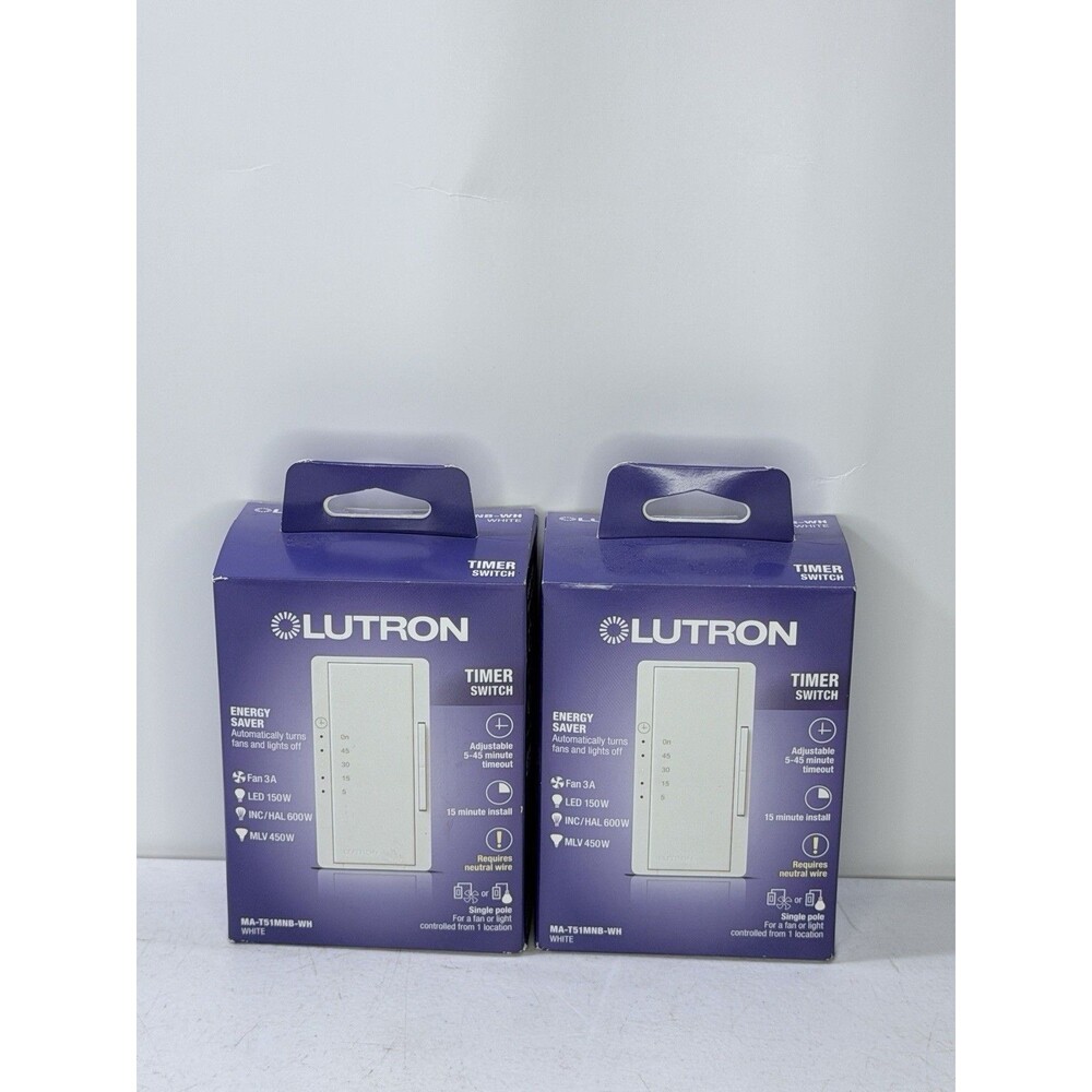 LOT Of 2_ Lutron 5-Amps 120-volt Indoor Countdown Digital Lighting Timer